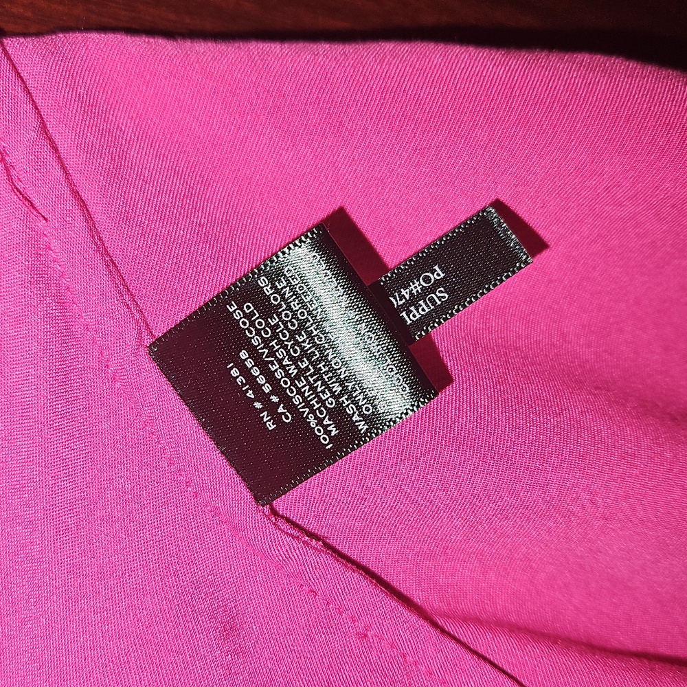 Ralph Lauren Fuchsia Collared Button-Up Belted Shirt Dress - Picture 5 of 6